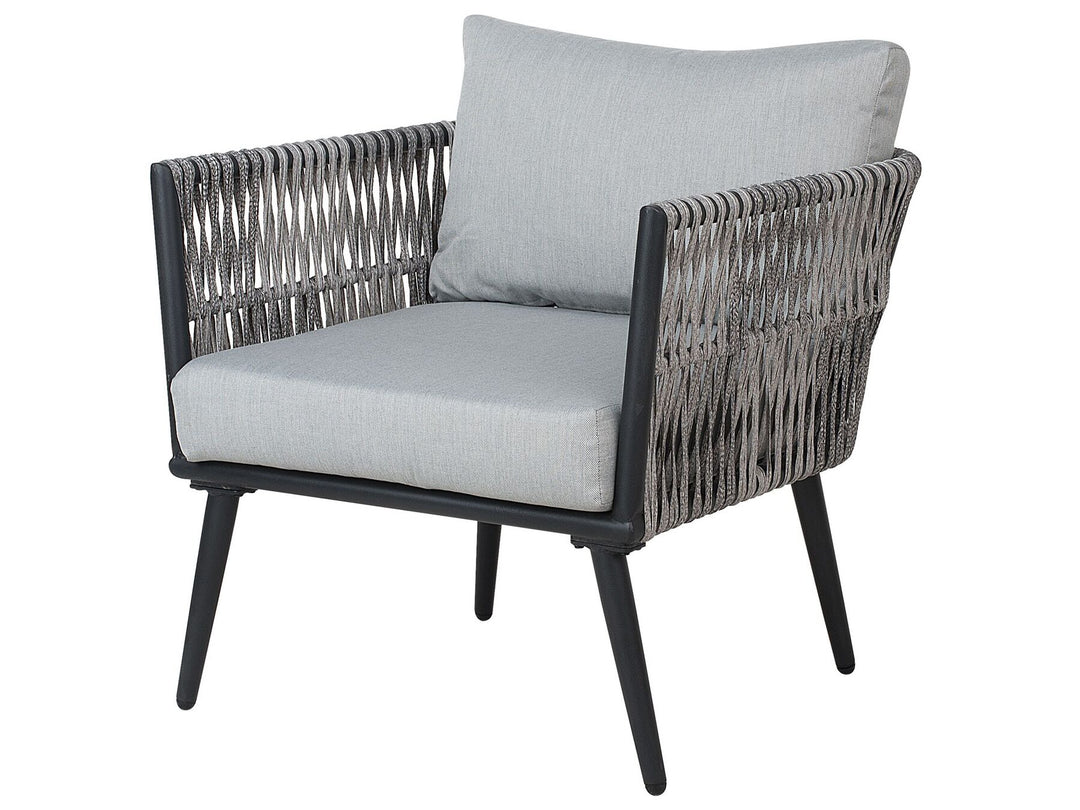 Preveza Garden Lounge Set with Table 4 Seater PE Rattan Grey