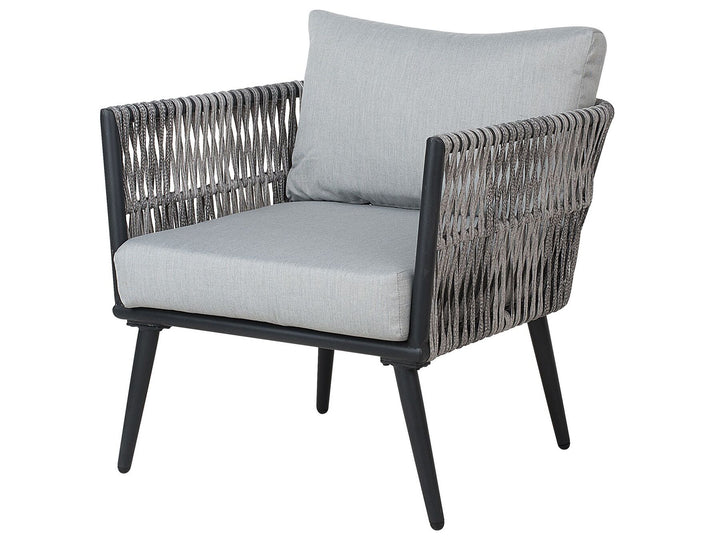 Preveza Garden Lounge Set with Table 4 Seater PE Rattan Grey