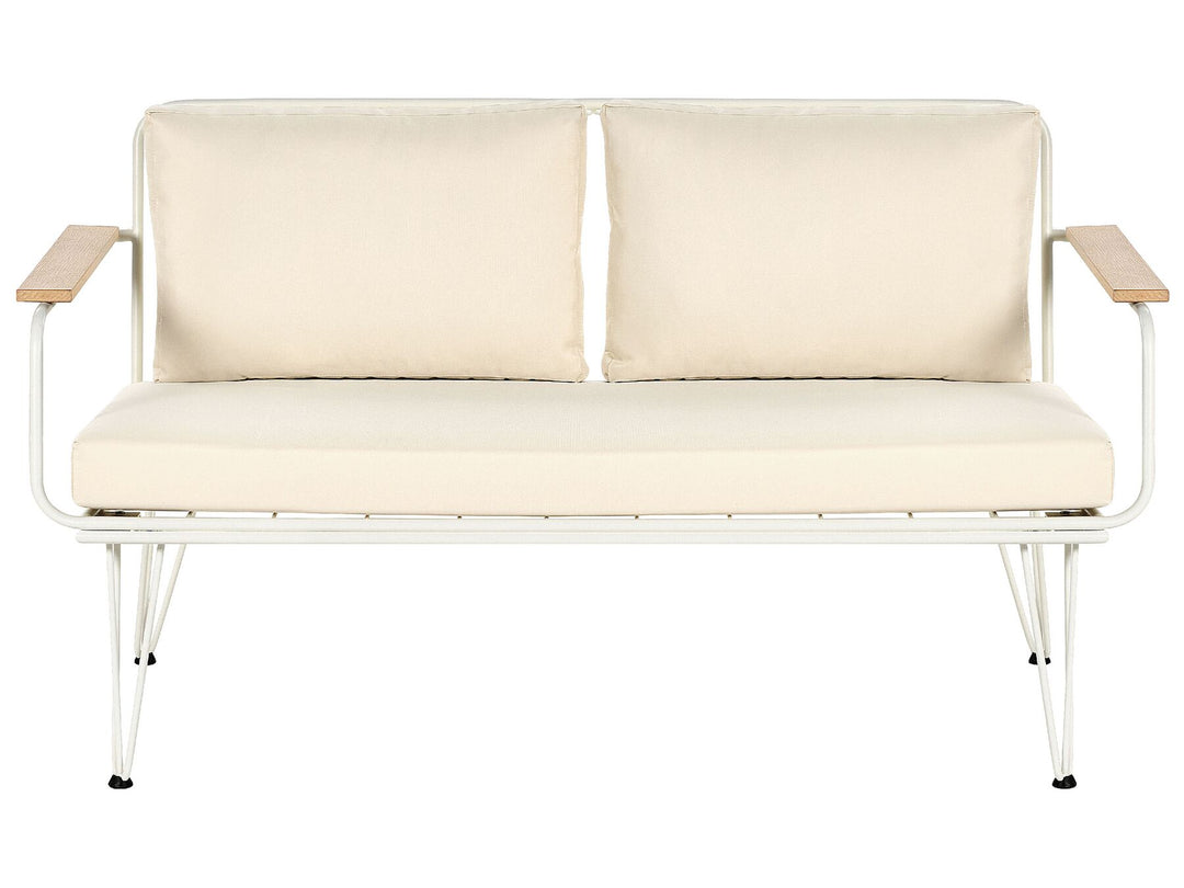Montesilvano Garden Lounge Set with Table 4 Seater Metal Light Beige