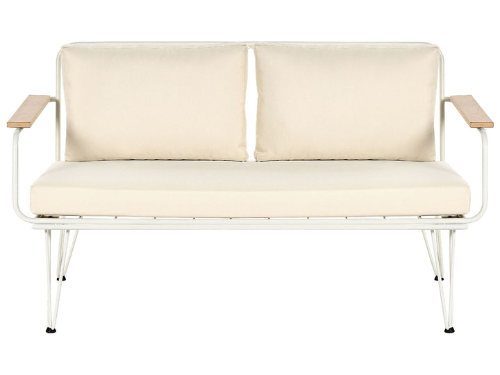 Montesilvano Garden Lounge Set with Table 4 Seater Metal Light Beige