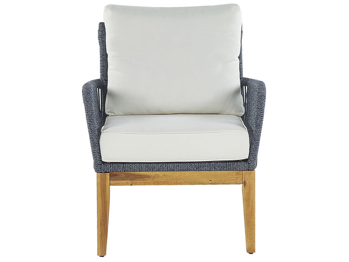 Merano Garden Lounge Set with Table 4 Seater Acacia Wood Off-White