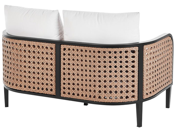 Montefalco Garden Lounge Set with Table 4 Seater Metal White