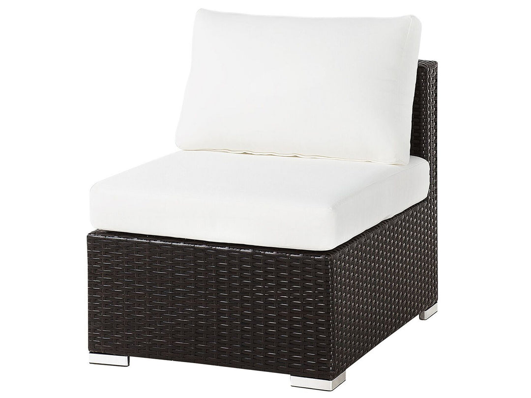 Garden Lounge Set with Table 8 Seater XXL Right Hand Modular PE Rattan Dark Brown
