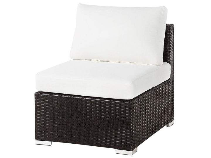 Garden Lounge Set with Table 8 Seater XXL Right Hand Modular PE Rattan Dark Brown