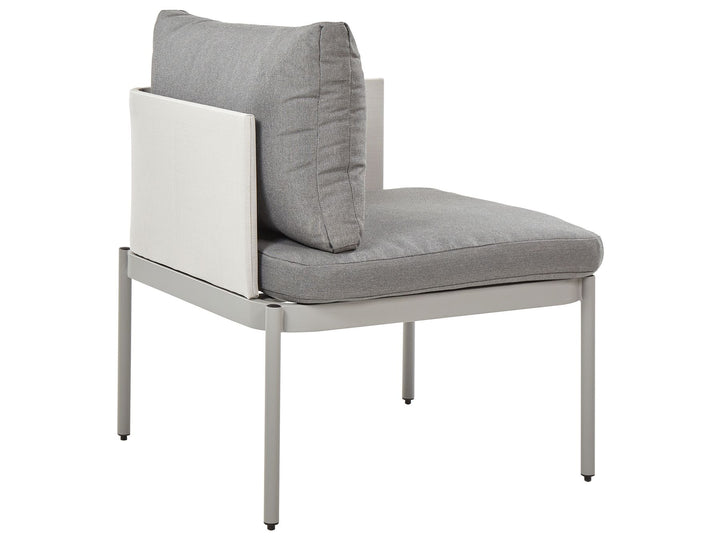 Terracina Garden Lounge Set with Table 2 Seater Metal Light Grey