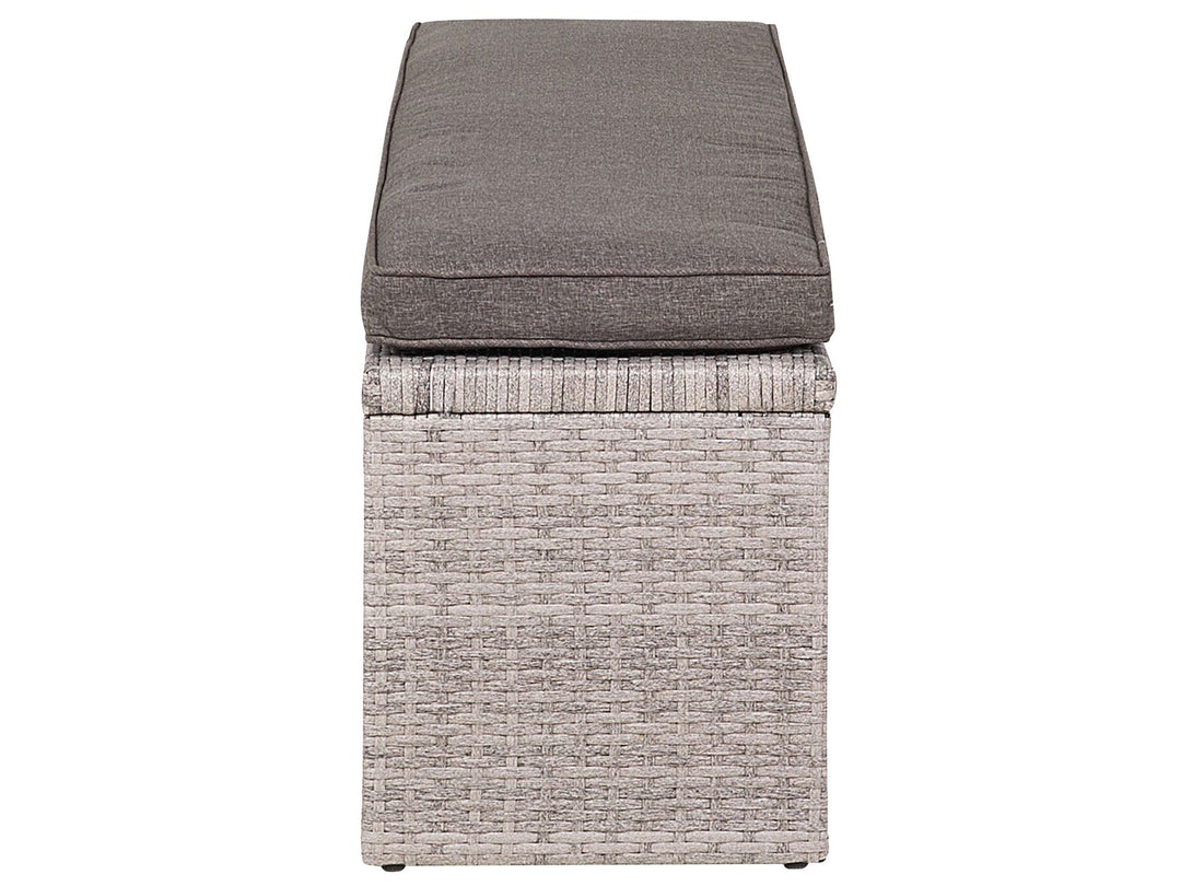 Viterbo Garden Lounge Set with Table 8 Seater with Cushions PE Rattan Grey