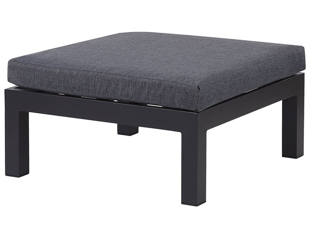 Messina Garden Corner Sofa with Table 5 Seater Left Hand Metal Black