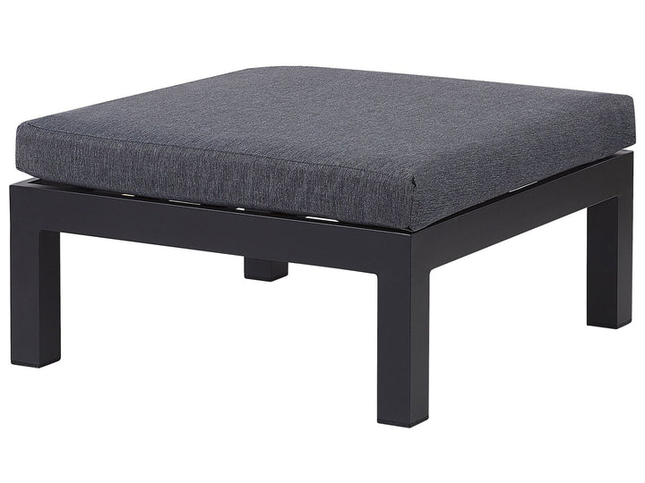 Messina Garden Corner Sofa with Table 5 Seater Left Hand Metal Black