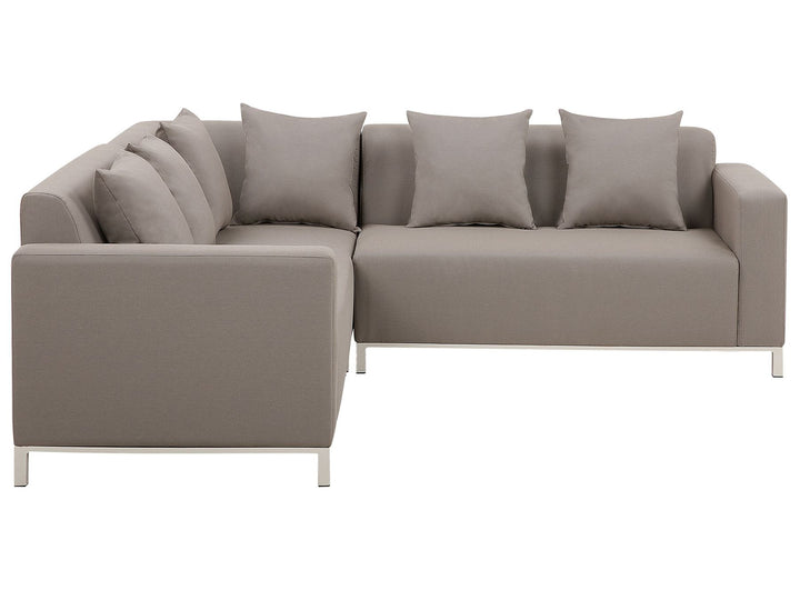 Belize Garden Corner Sofa with Table 5 Seater Right Hand Modular Beige