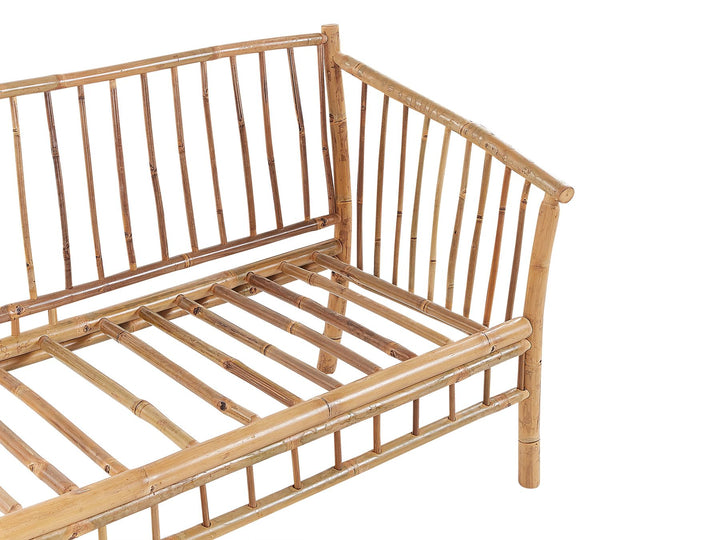 Maggiore Garden Lounge Set with Table 4 Seater Bamboo Wood Light Brown