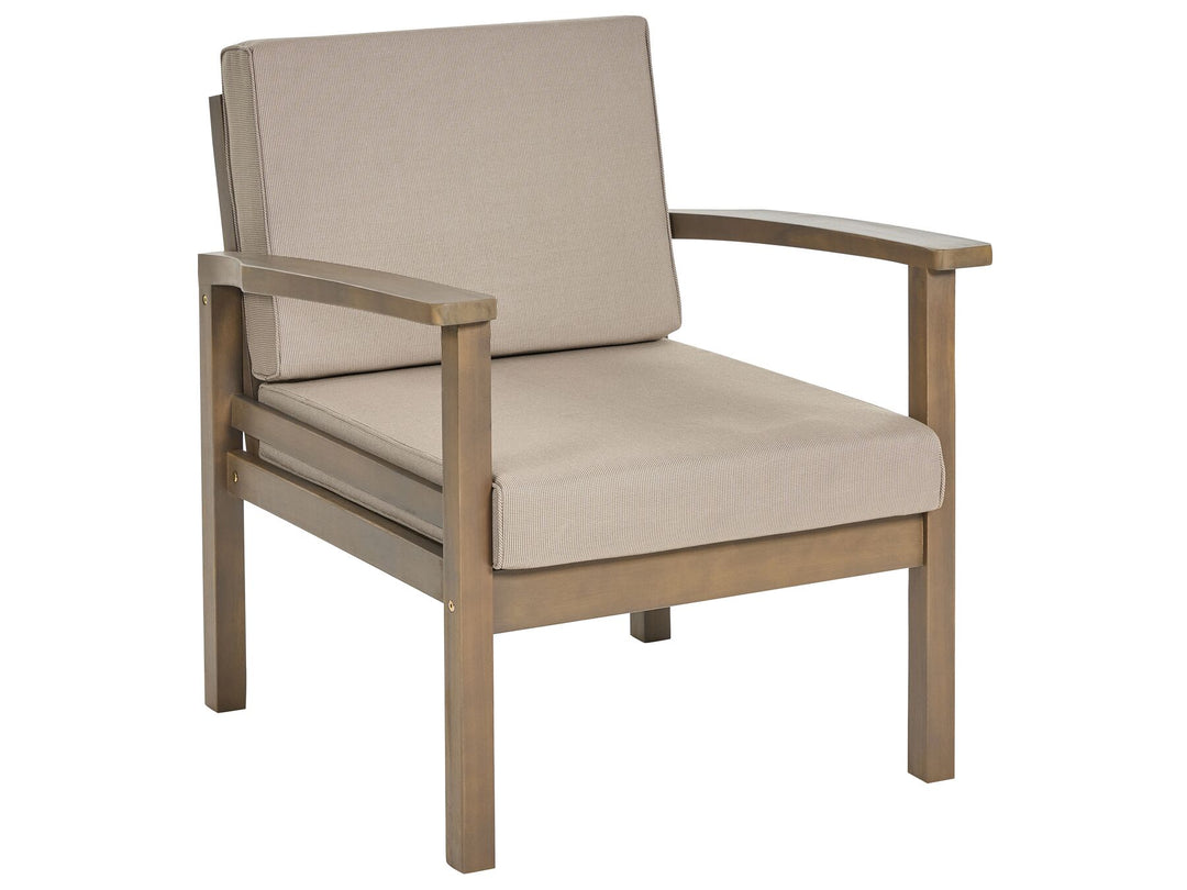 Manila Garden Lounge Set with Table 4 Seater Certified Acacia Wood Dark Brown