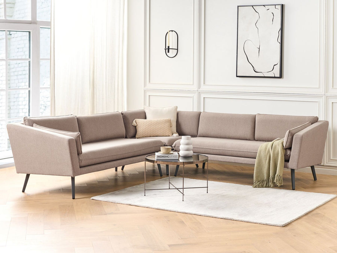 Loretello Garden Corner Sofa 5 Seater Beige