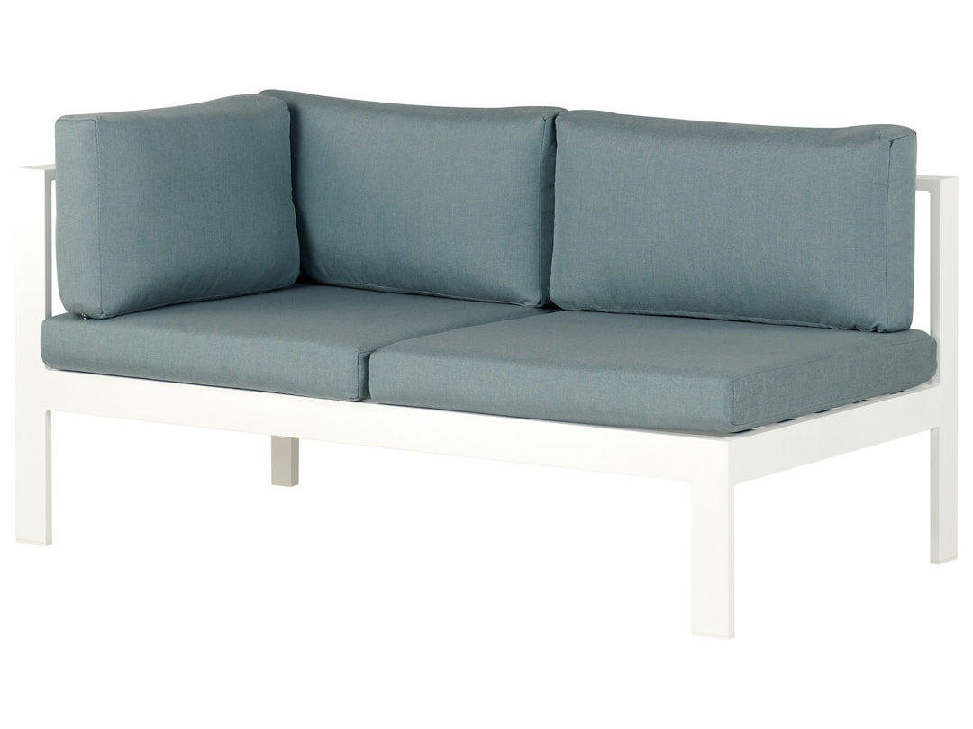 Messina Garden Corner Sofa with Table 5 Seater Left Hand Metal Green