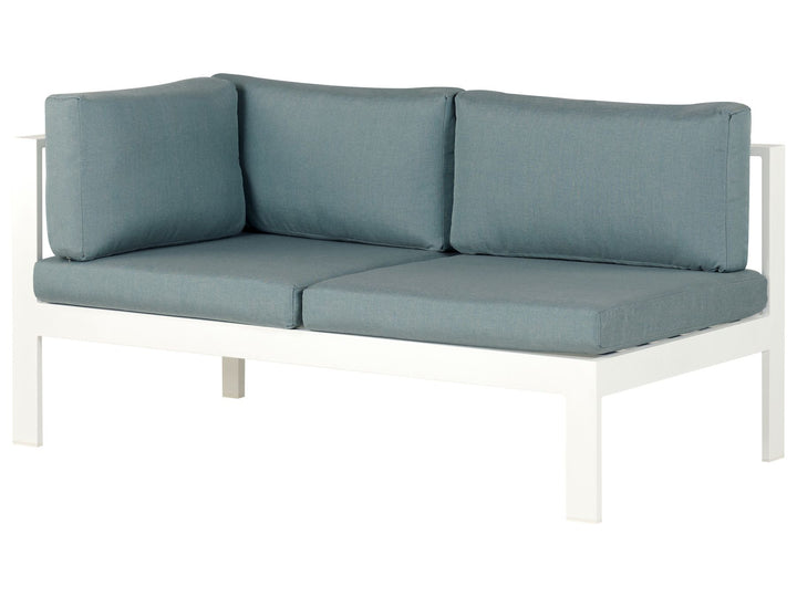 Messina Garden Corner Sofa with Table 5 Seater Left Hand Metal Green