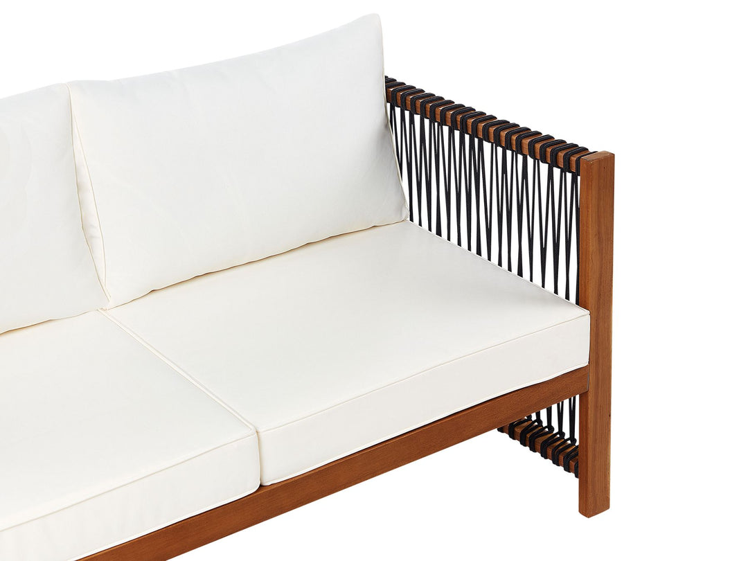 Antria Garden Lounge Set with Table 4 Seater Acacia Wood Black