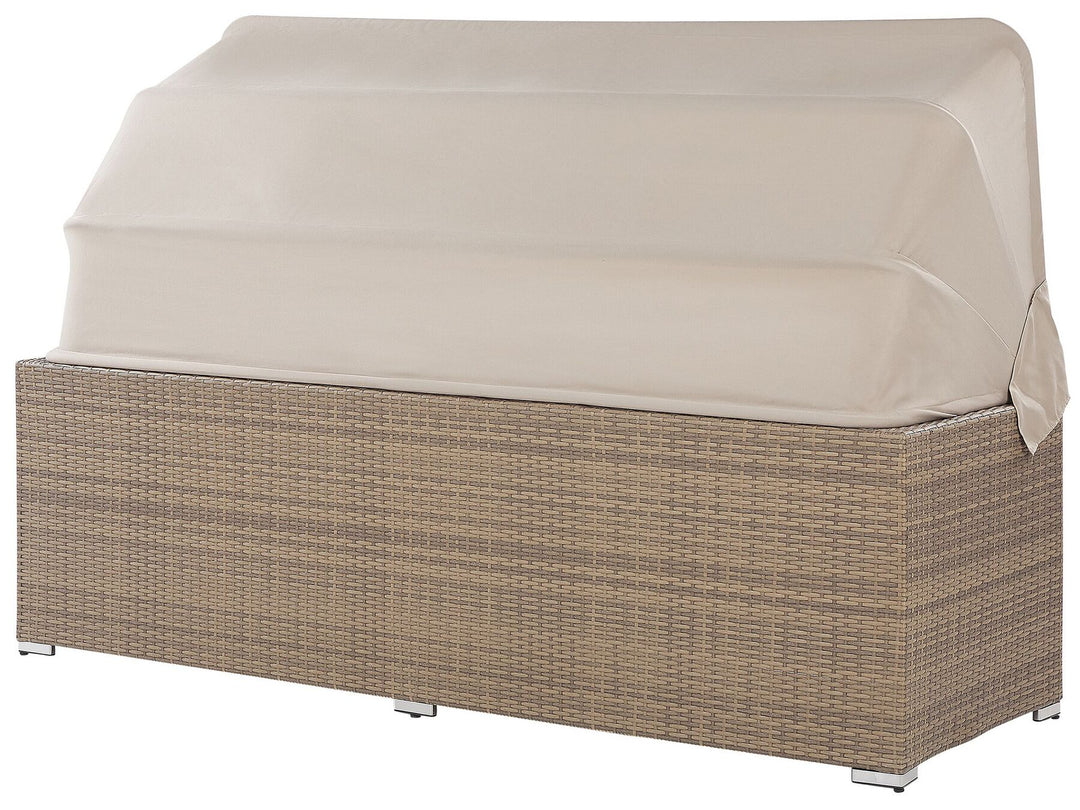Coccolia Garden Lounge Set with Table 5 Seater Modular PE Rattan Beige