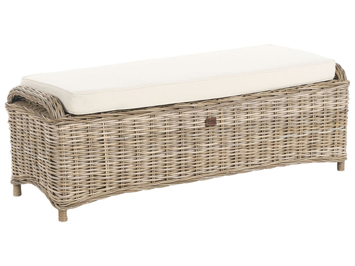 Susua Garden Sofa with Ottoman 2 Seater Rattan Natural