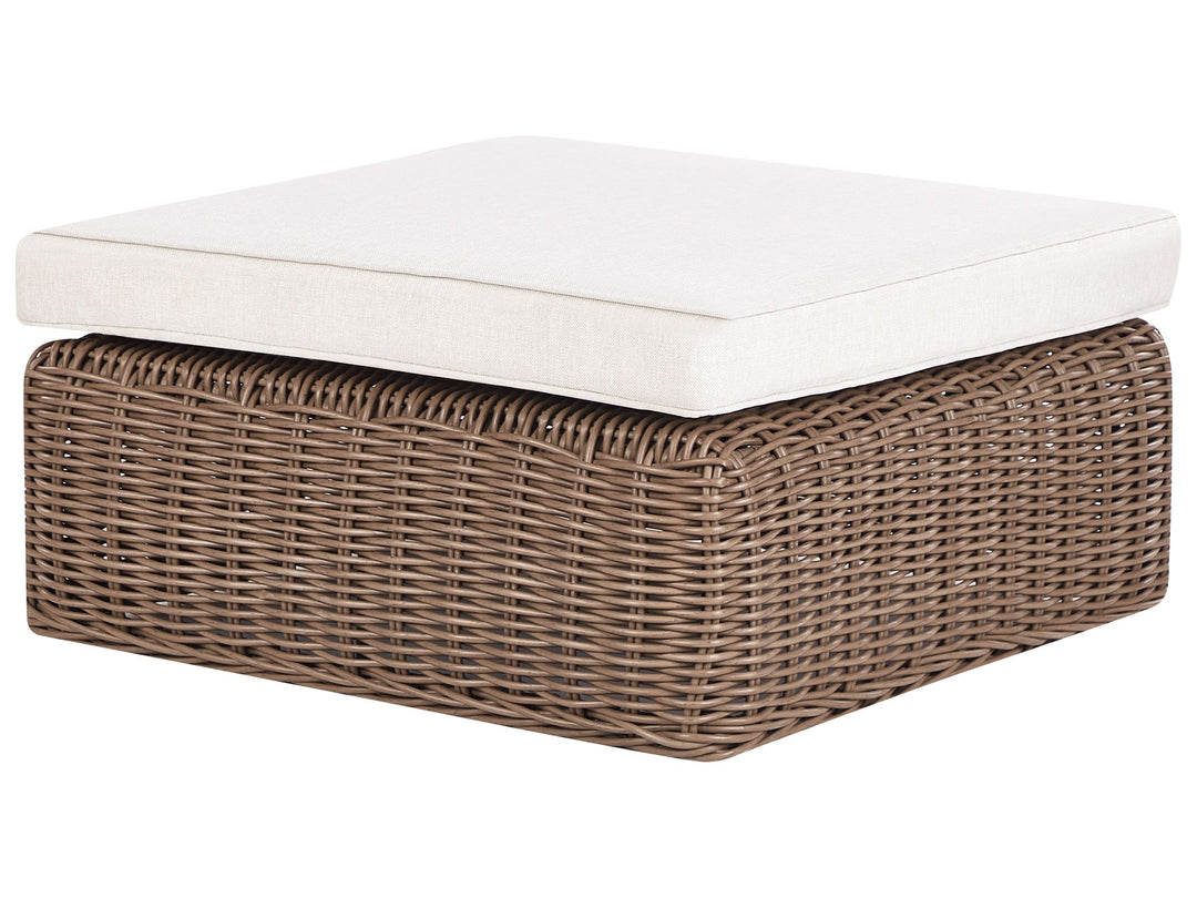 Palermo Garden Corner Sofa with Ottoman 6 Seater Modular PE Rattan Brown