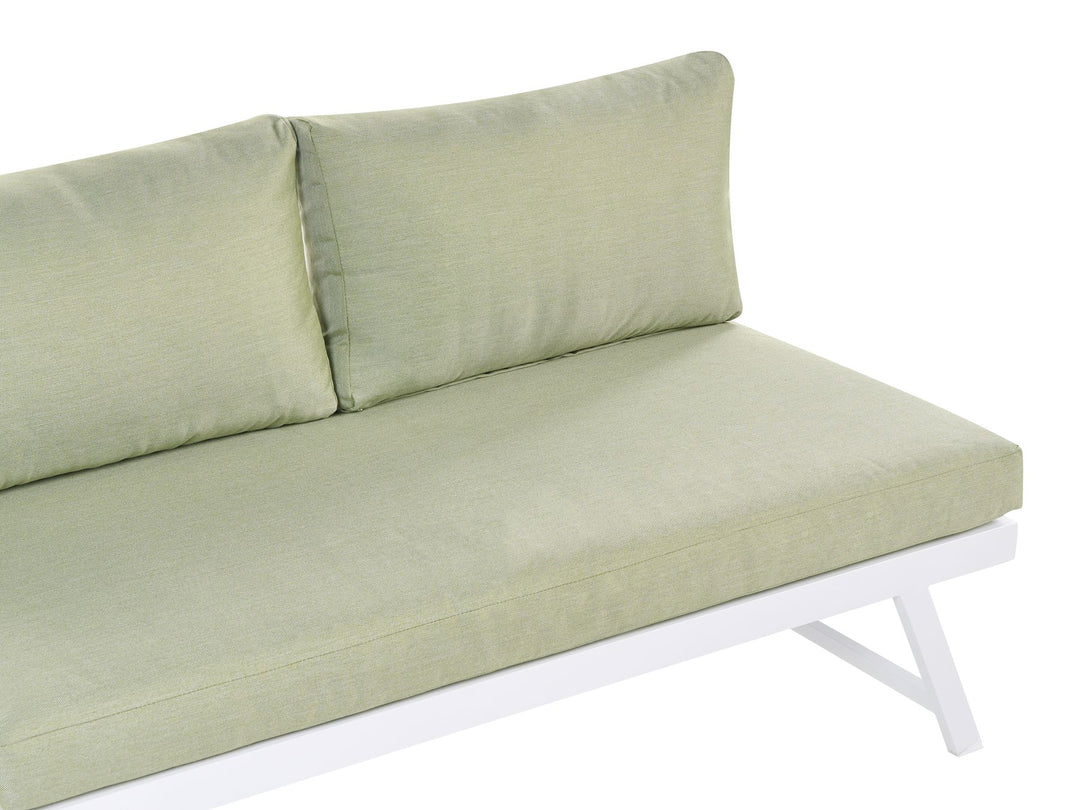 Coccorino Garden Corner Sofa with Table 5 Seater Metal Green