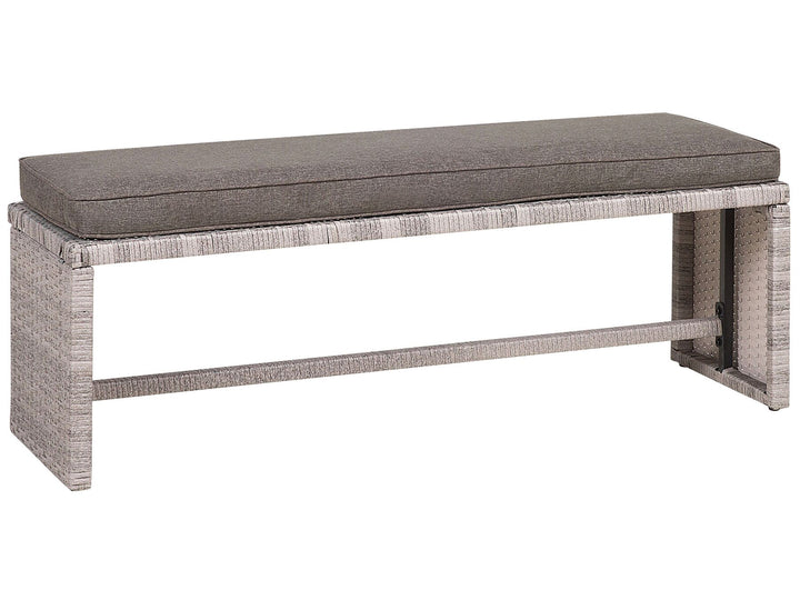 Viterbo Garden Lounge Set with Table 8 Seater with Cushions PE Rattan Grey