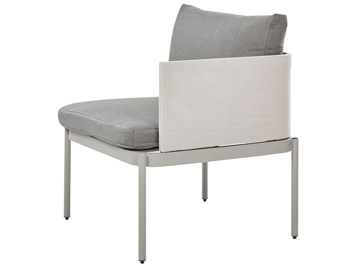 Terracina Garden Lounge Set with Table 2 Seater Metal Light Grey