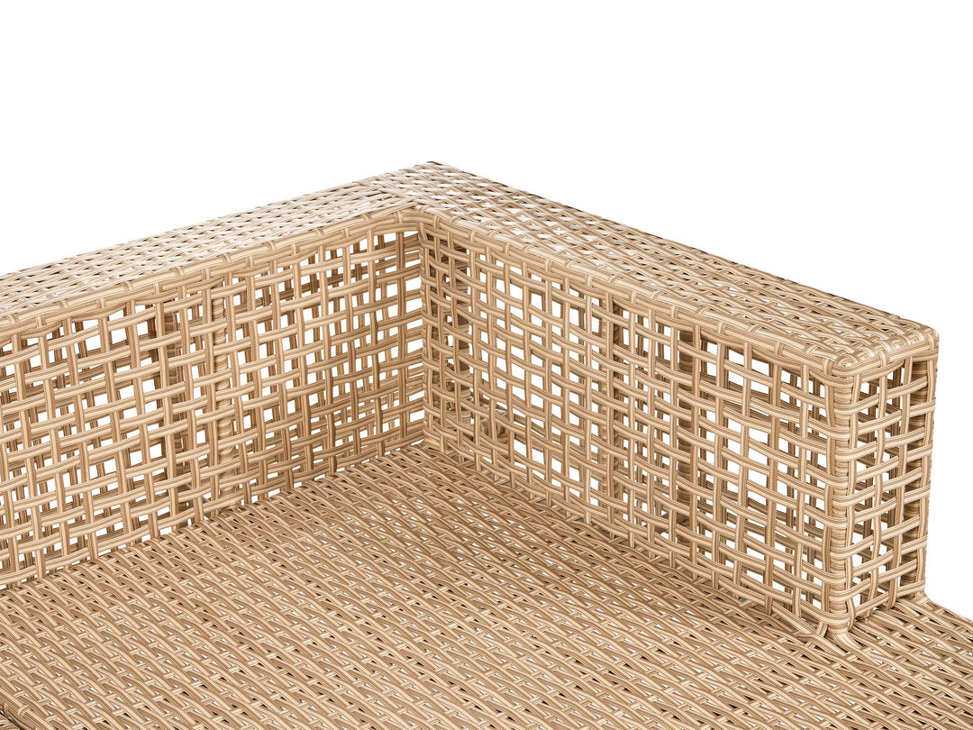 Calasetta Garden Lounge Set with Table 4 Seater Left Hand PE Rattan Beige