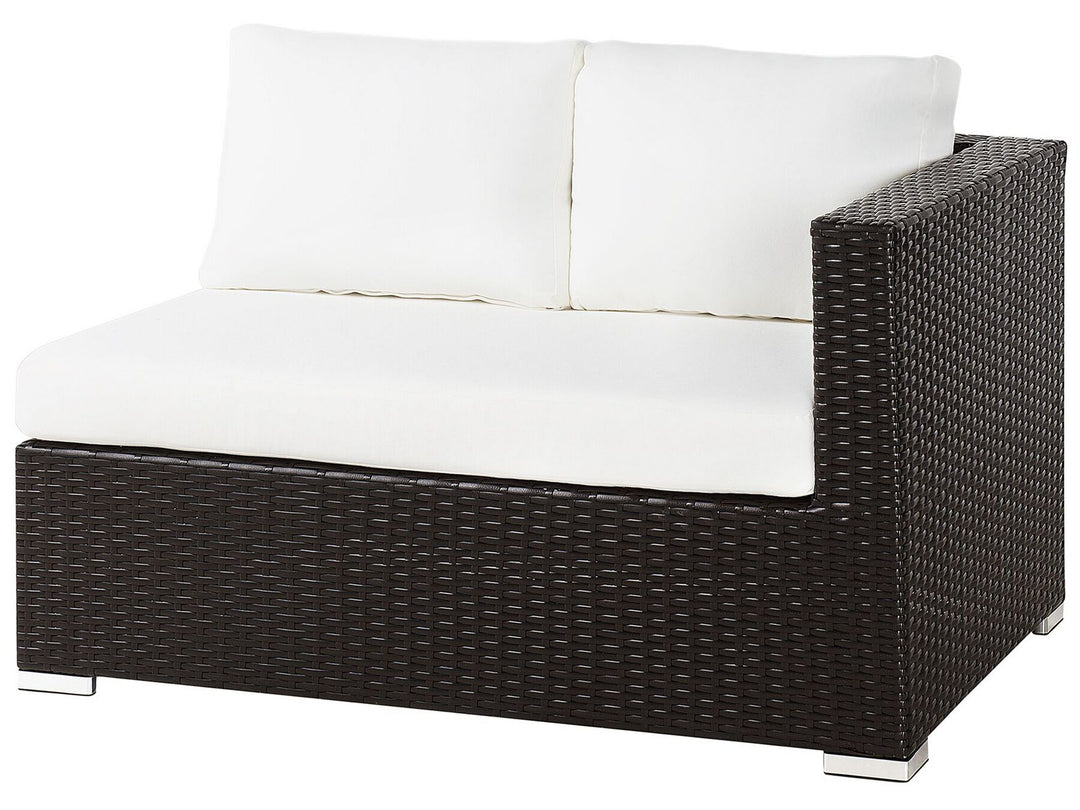 Garden Lounge Set with Table 8 Seater XXL Right Hand Modular PE Rattan Dark Brown