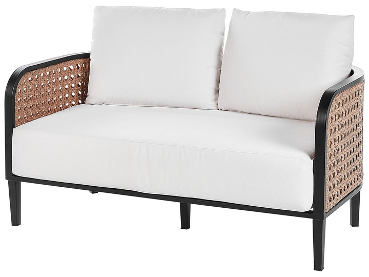 Montefalco Garden Lounge Set with Table 4 Seater Metal White