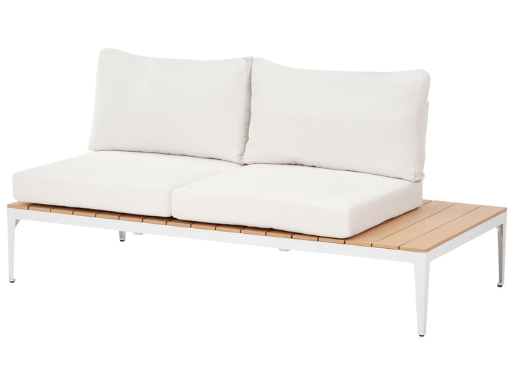 Positano Garden Corner Sofa with Table 5 Seater Off-White