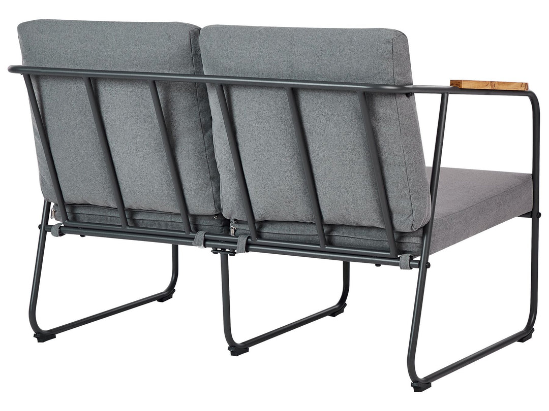 Vezzana Garden Lounge Set with Table 4 Seater Metal Grey