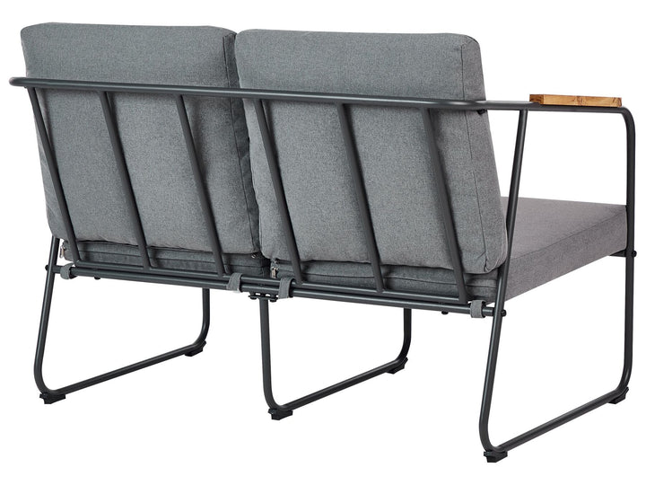 Vezzana Garden Lounge Set with Table 4 Seater Metal Grey