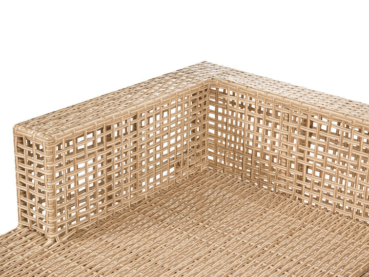 Calasetta Garden Lounge Set with Table 4 Seater Right Hand PE Rattan Beige