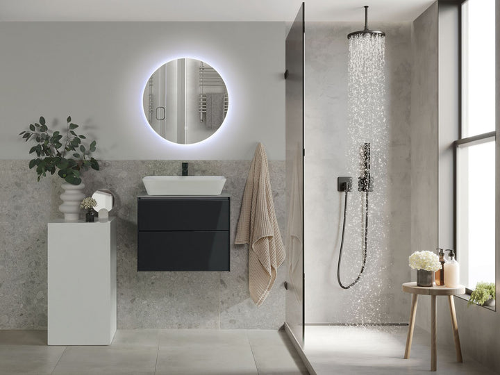 Bathroom Vanity Set 60 cm Grey Manzon