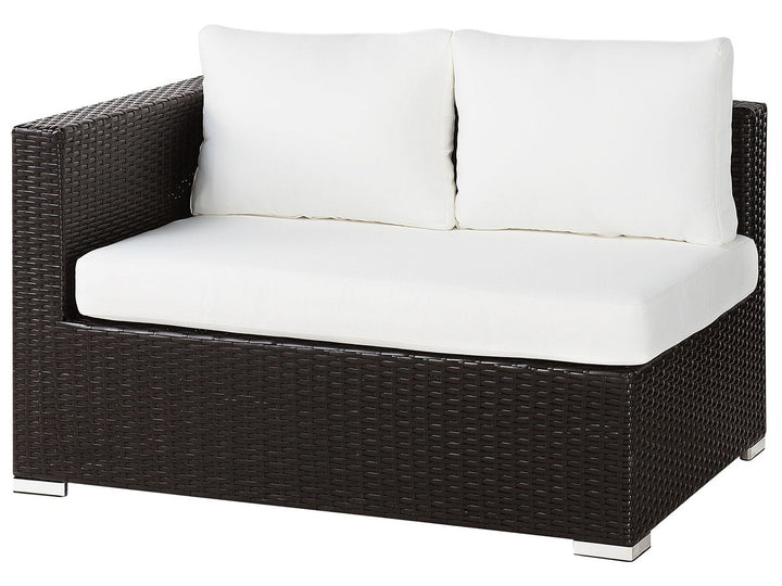Garden Lounge Set with Table 8 Seater XXL Right Hand Modular PE Rattan Dark Brown