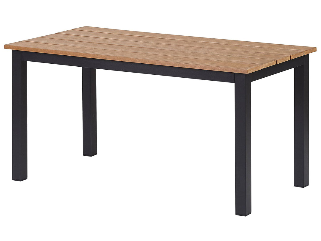 Messina Garden Corner Sofa with Table 5 Seater Left Hand Metal Black