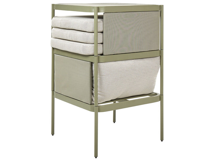 Terracina Garden Lounge Set with Table 2 Seater Metal Olive Green