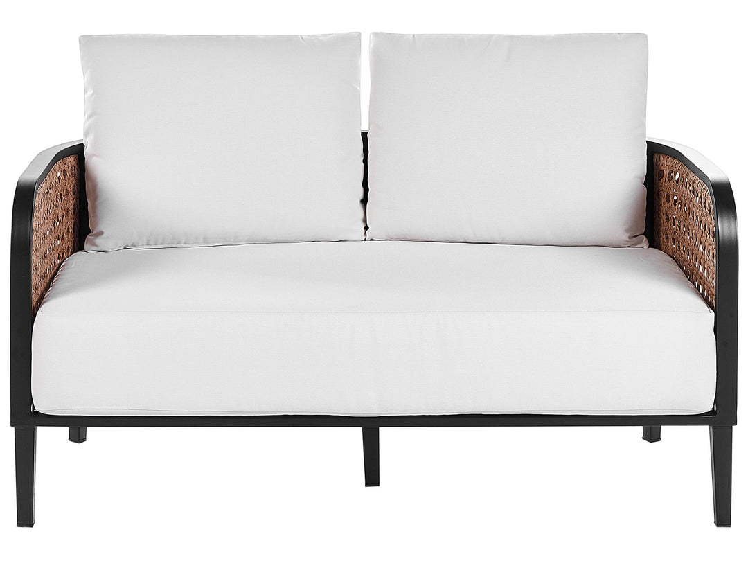 Montefalco Garden Lounge Set with Table 4 Seater Metal White