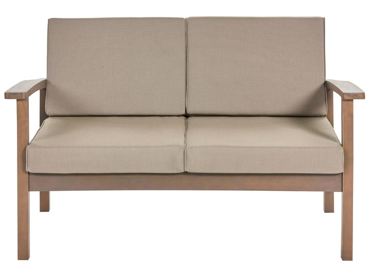 Manila Garden Lounge Set with Table 4 Seater Certified Acacia Wood Dark Brown