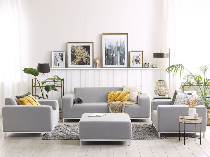 Rovigo Garden Lounge Set with Table 5 Seater Light Grey