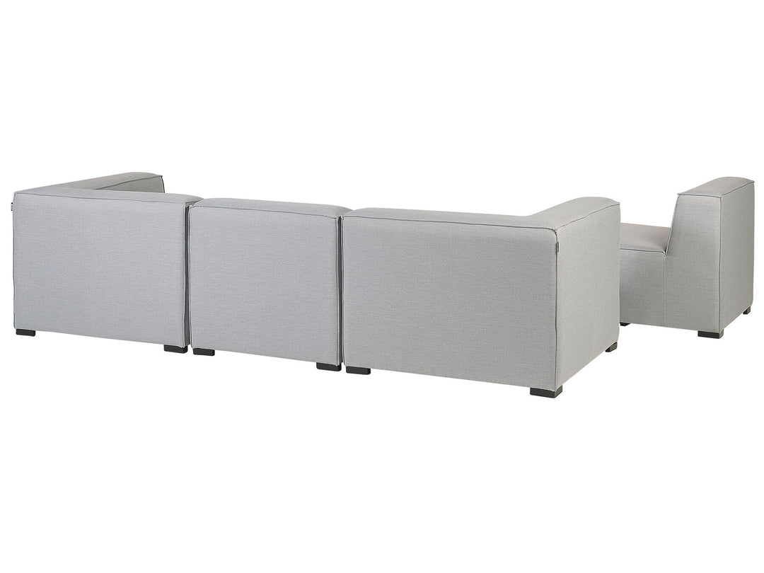 Arezzo Garden Sofa with Ottoman 4 Seater Modular Light Grey