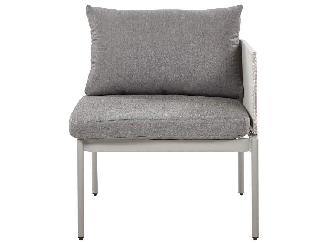 Terracina Garden Lounge Set with Table 2 Seater Metal Light Grey
