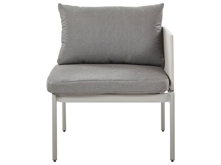 Terracina Garden Lounge Set with Table 2 Seater Metal Light Grey
