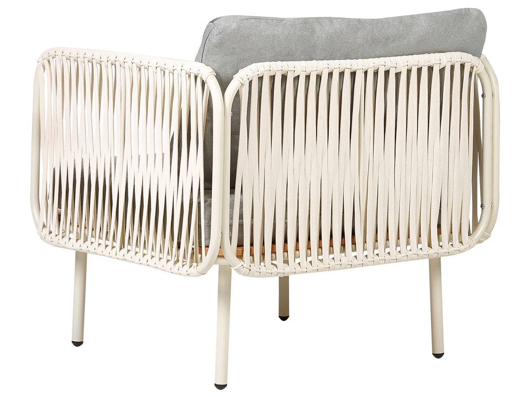 Senise Garden Lounge Set with Table 2 Seater Metal Grey