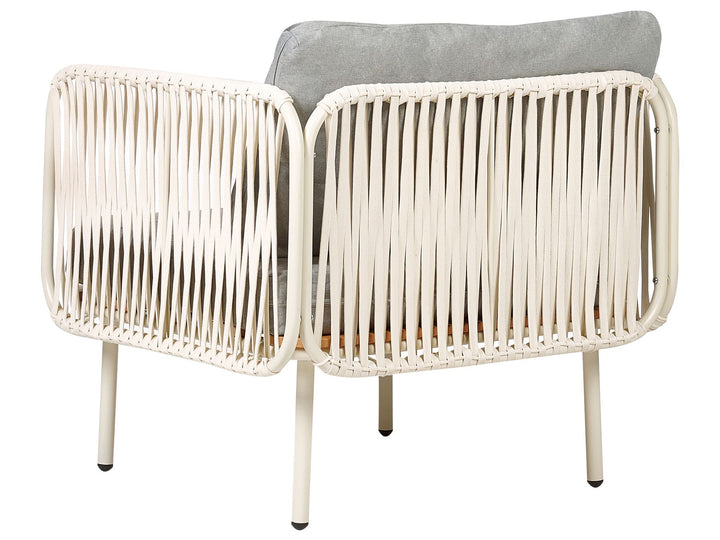 Senise Garden Lounge Set with Table 2 Seater Metal Grey