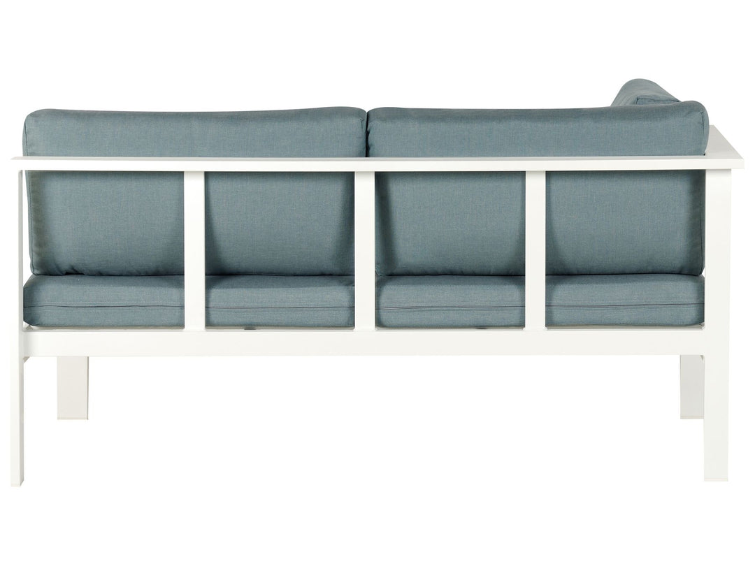 Messina Garden Corner Sofa with Table 5 Seater Left Hand Metal Green