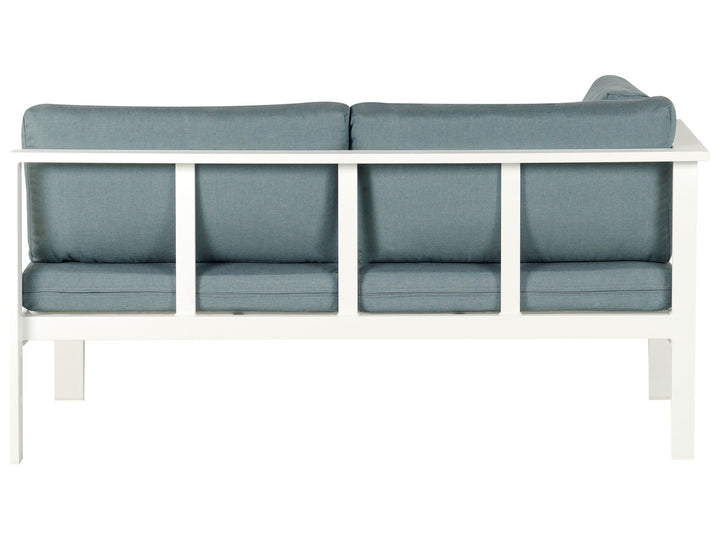 Messina Garden Corner Sofa with Table 5 Seater Left Hand Metal Green
