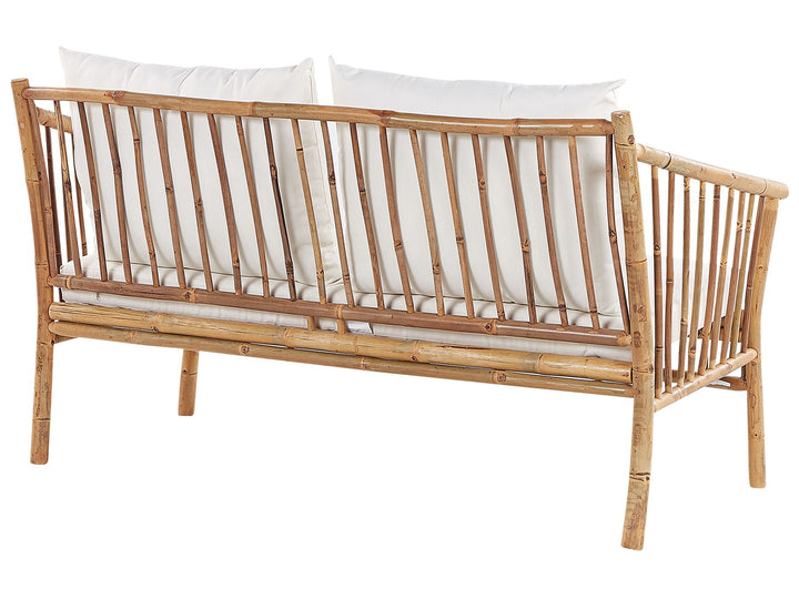 Maggiore Garden Lounge Set with Table 4 Seater Bamboo Wood Light Brown