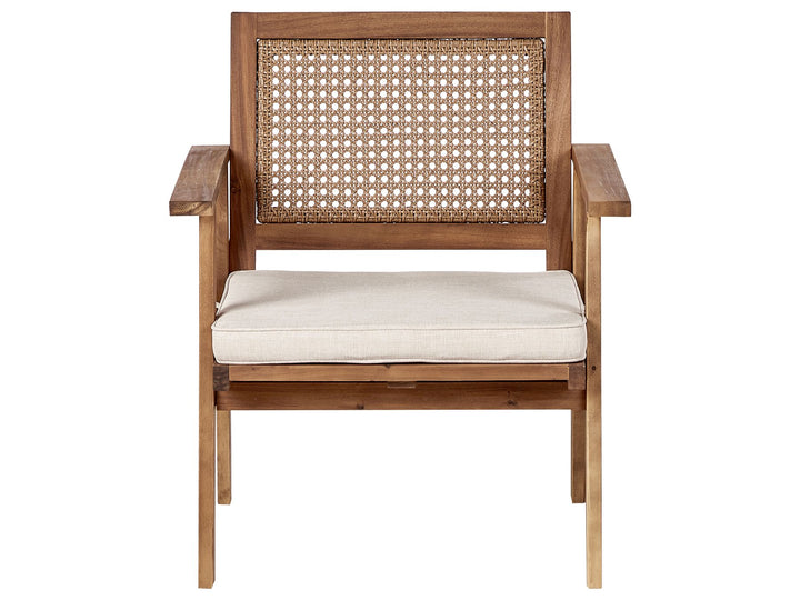 Arenella Garden Lounge Set with Table 4 Seater Certified Acacia Wood Light Beige