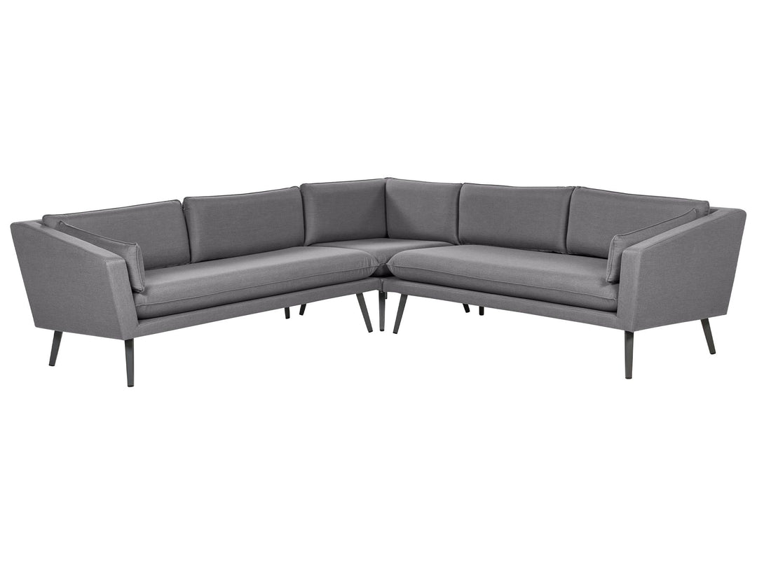 Gray sectional sofa on a white background