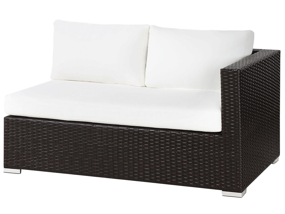 Garden Lounge Set with Table 8 Seater XXL Right Hand Modular PE Rattan Dark Brown